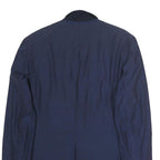 BOSS HUGO BOSS Mens Navy Blue Wool Blend Classic Jacket L Woven Button Blazer