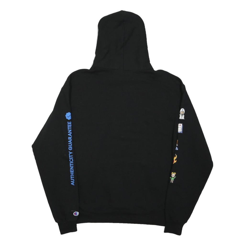 CHAMPION Mens Black Ebay Tcgplayer Pullover Hoodie L Unique Graphic
