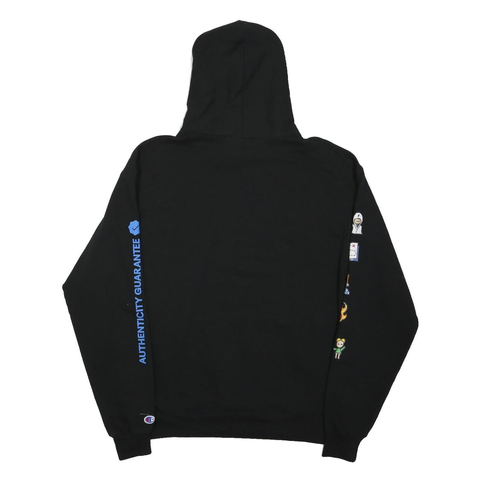 CHAMPION Mens Black Ebay Tcgplayer Pullover Hoodie L Unique Graphic