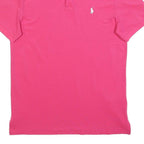 POLO RALPH LAUREN Mens Pink Cotton Blend Short Sleeve Plain Polo Shirt M