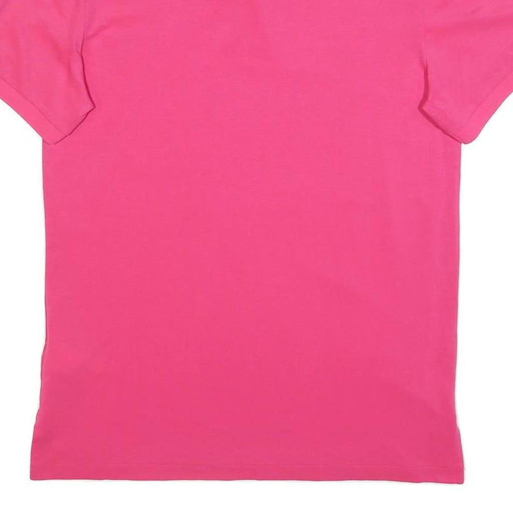 POLO RALPH LAUREN Mens Pink Cotton Blend Short Sleeve Plain Polo Shirt M