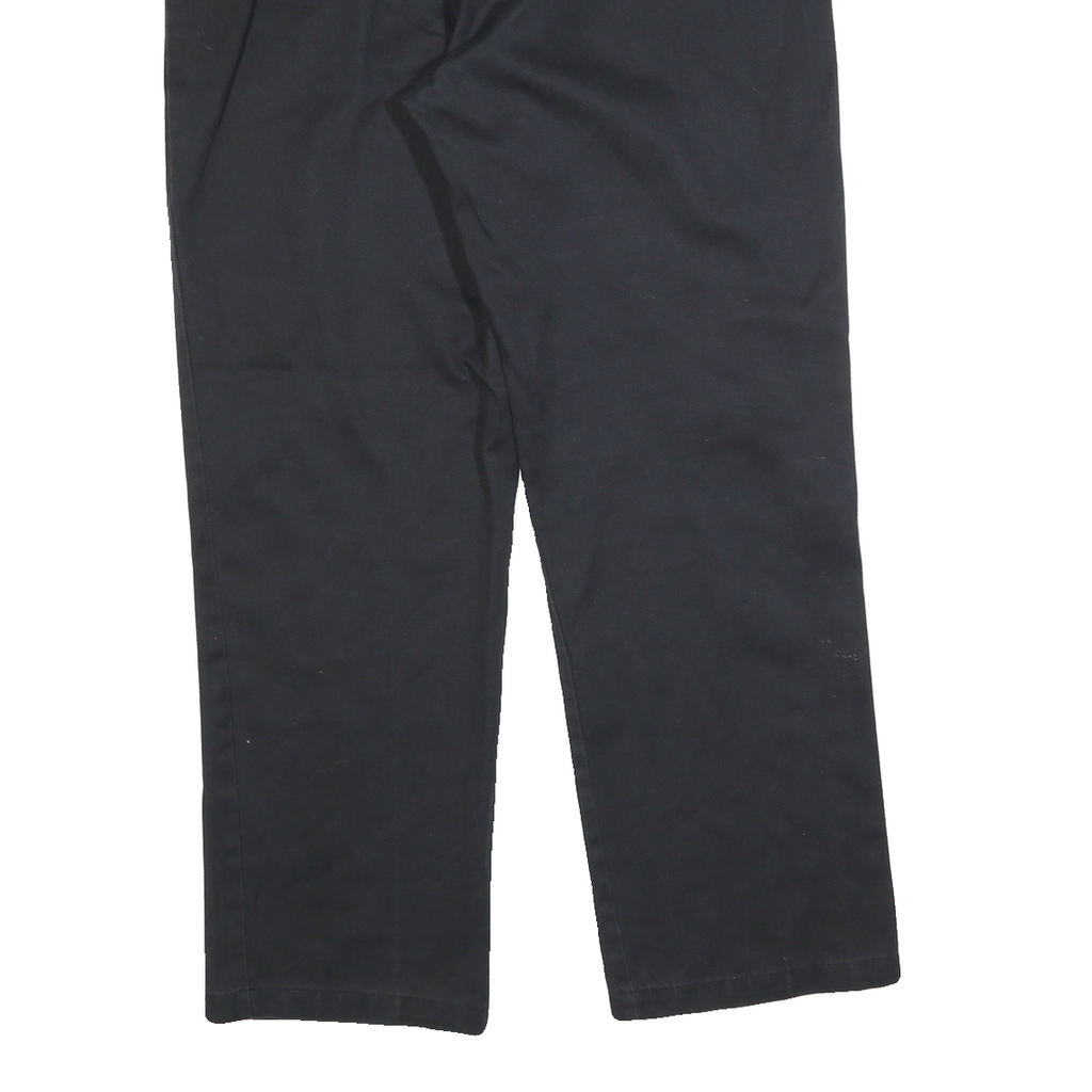 DICKIES Mens Cotton Blend Black Regular Fit Straight Leg Trousers W36 L30