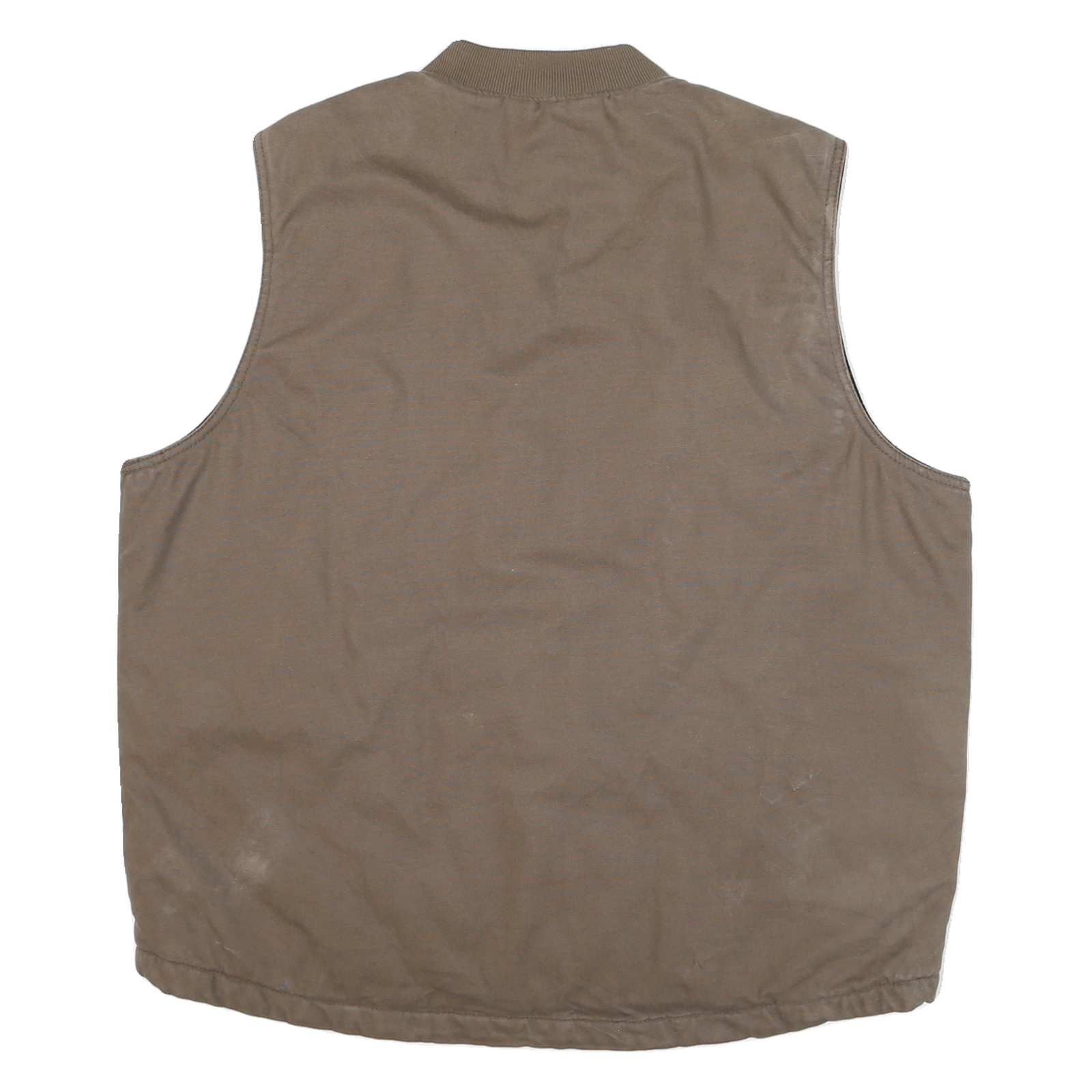 WOLVERINE Mens Brown Cotton Blend Zip Jacket XL Workwear Sleeveless Casual Vest