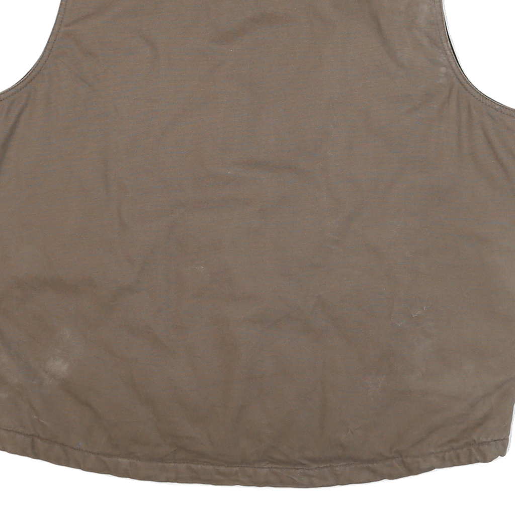 WOLVERINE Mens Brown Cotton Blend Zip Jacket XL Workwear Sleeveless Casual Vest