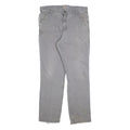 CARHARTT Mens Relaxed Grey Cotton Blend Workwear Trousers W38 L33 Casual Zip