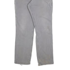 CARHARTT Mens Relaxed Grey Cotton Blend Workwear Trousers W38 L33 Casual Zip