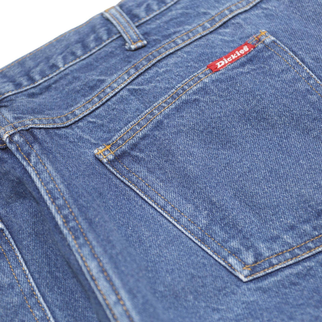 DICKIES Mens Jeans Blue Regular Straight Denim Medium W40 L26 Workwear