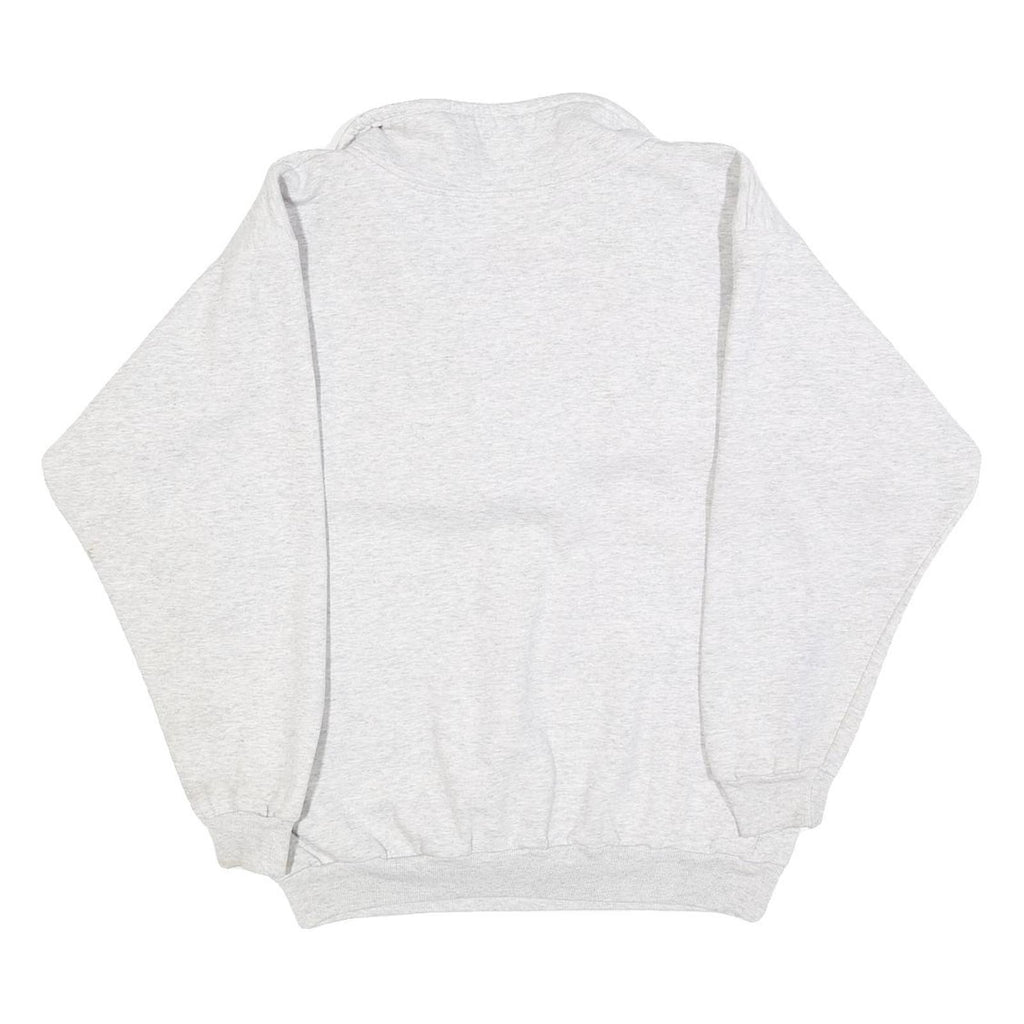 AU SPORTSWEAR Womens Grey 1/4 Zip V Neck Sweatshirt M Cotton Blend Pullover