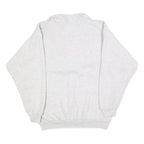 AU SPORTSWEAR Womens Grey 1/4 Zip V Neck Sweatshirt M Cotton Blend Pullover