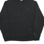 CHAMPION Mens Black Hoodie L Classic Cotton Blend Pullover Sweatshirt