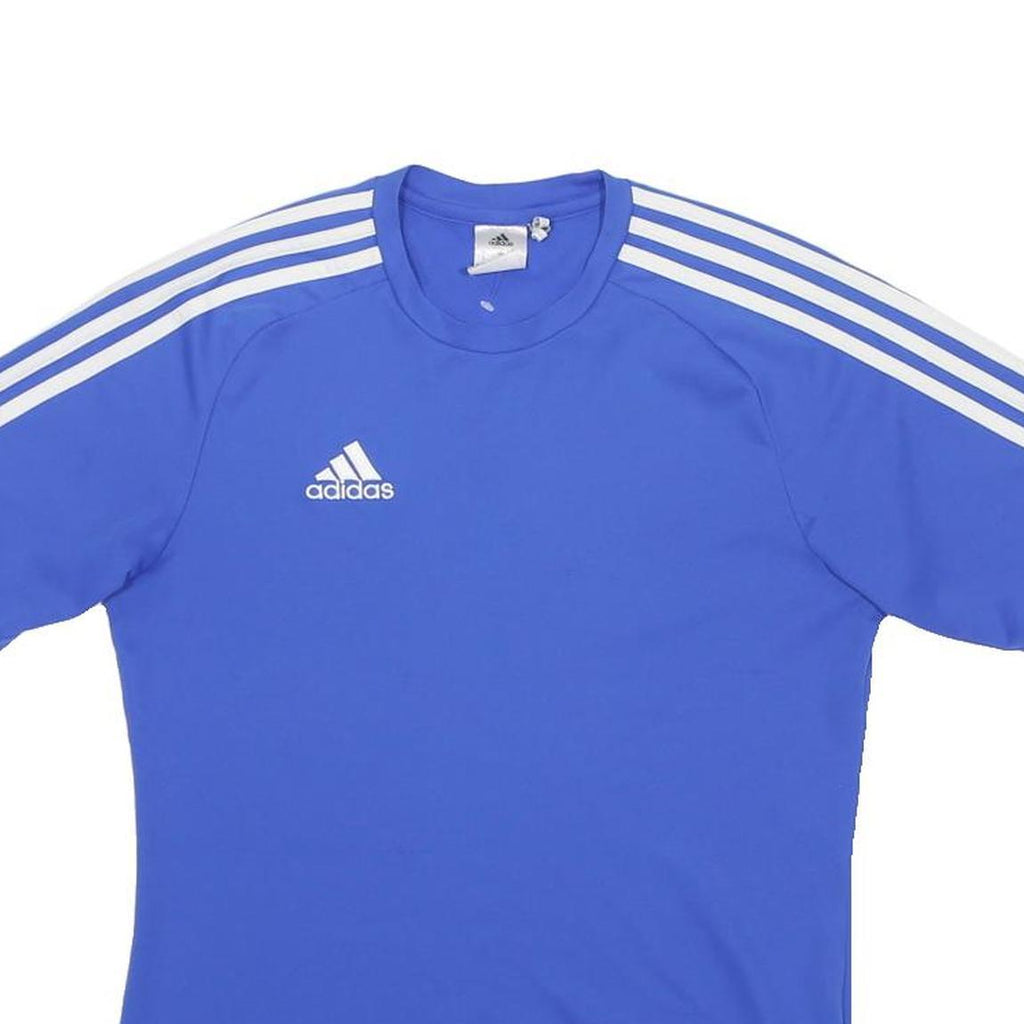 ADIDAS Mens Blue S Short Sleeve Crew Neck Sports T-Shirt Polyester Blend