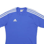ADIDAS Mens Blue S Short Sleeve Crew Neck Sports T-Shirt Polyester Blend