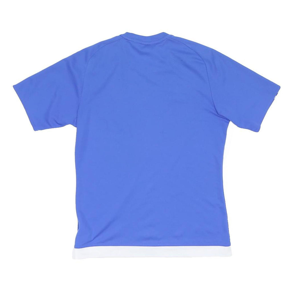 ADIDAS Mens Blue S Short Sleeve Crew Neck Sports T-Shirt Polyester Blend