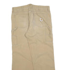 CARHARTT Mens Cotton Blend Beige Relaxed Straight Trousers W36 L30 Workwear
