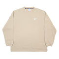 REEBOK Mens Beige Crew Neck L Cotton Blend Sweatshirt Logo Casual Wear