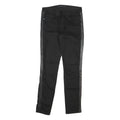 JUICY COUTURE Womens Regular Black Cotton Blend Zip Trousers W30 L29 Side Stripe