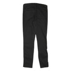 JUICY COUTURE Womens Regular Black Cotton Blend Zip Trousers W30 L29 Side Stripe