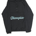 CHAMPION Mens Black Zip Hooded Cotton Jacket L Pullover Casual Sportswear