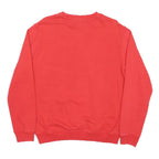 ADIDAS Mens Red Cotton Crew Neck M Sweatshirt Graphic Print Casual