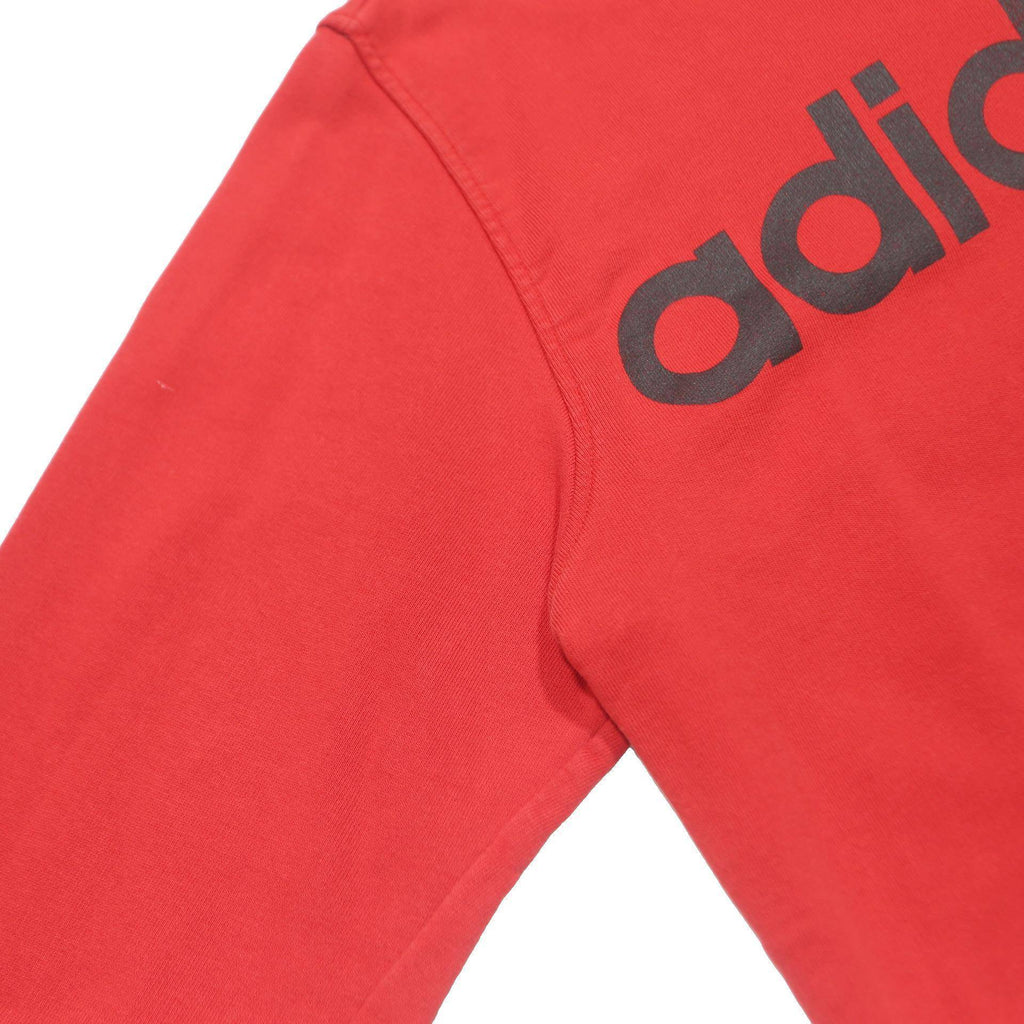 ADIDAS Mens Red Cotton Crew Neck M Sweatshirt Graphic Print Casual