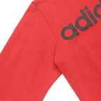ADIDAS Mens Red Cotton Crew Neck M Sweatshirt Graphic Print Casual