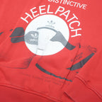 ADIDAS Mens Red Cotton Crew Neck M Sweatshirt Graphic Print Casual