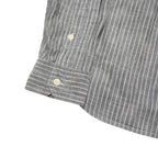 LEVI'S Mens Grey & White Striped Cotton Blend Shirt M Casual Long Sleeve Button