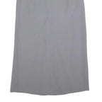 TOGETHER Womens Grey Belted Midi Polyester Straight Skirt M Smart Formal