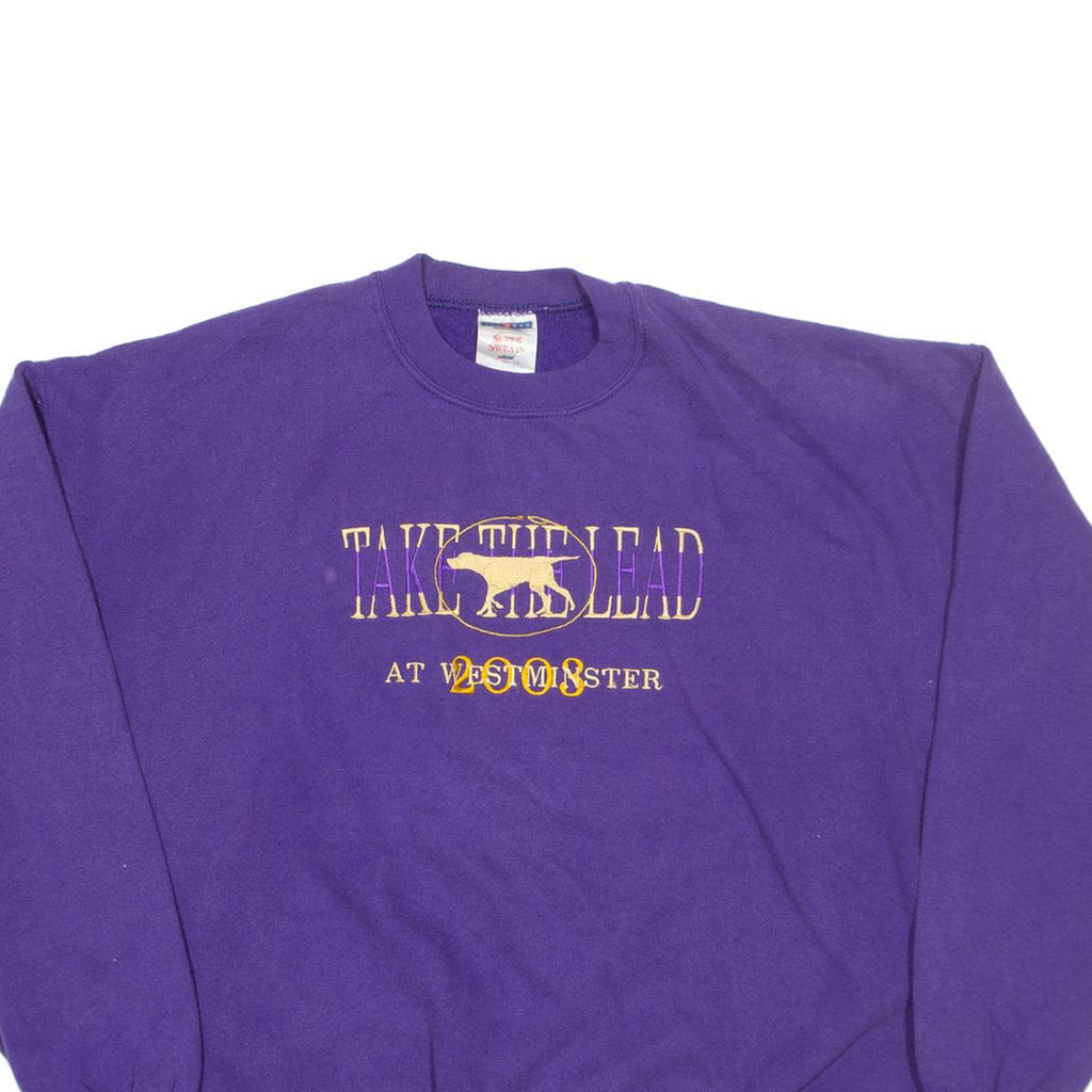 JERZEES Take The Lead Westminster Dog Womens Sweatshirt Purple XL