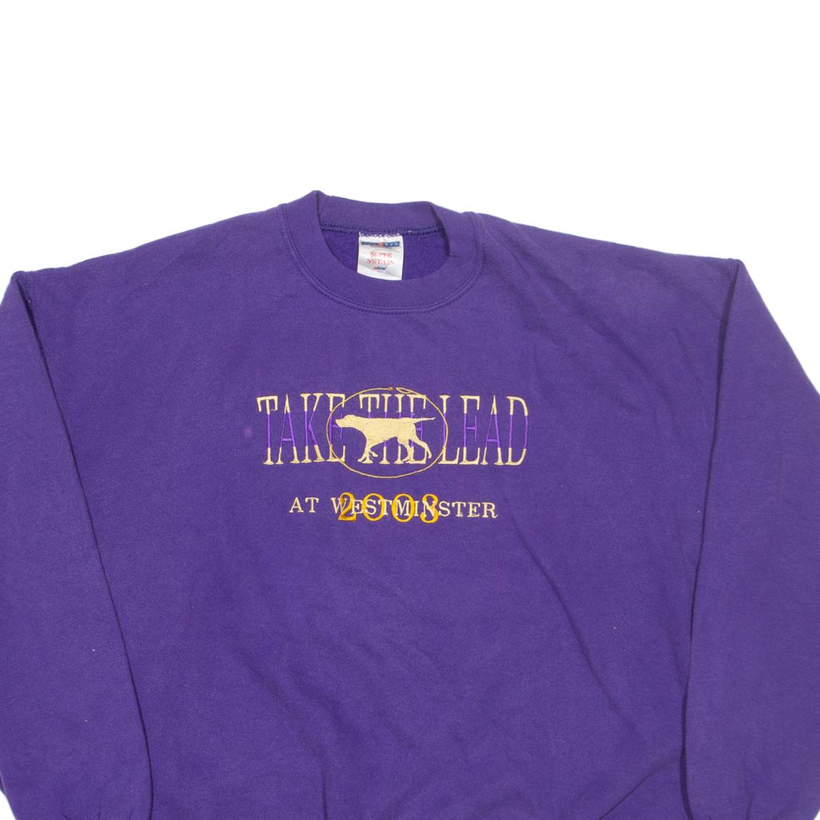JERZEES Take The Lead Westminster Dog Womens Sweatshirt Purple XL