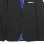 ZARA Mens Black Formal Button Jacket M Woven Classic Blazer Suit Elegant