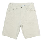 GARRY JEANS Mens Shorts Cream Casual L W33 Cotton Comfortable Fit