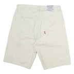 GARRY JEANS Mens Shorts Cream Casual L W33 Cotton Comfortable Fit