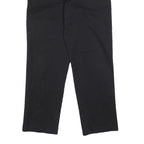 DICKIES Mens Regular Fit Black Cotton Blend Trousers W30 L32 Zip Closure