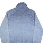 LAUREN RALPH LAUREN Womens Blue Patterned Cotton Jumper Shawl Collar Full Zip M