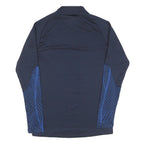 NIKE Mens Navy & Blue Quarter Zip S Sports Performance Sweatshirt