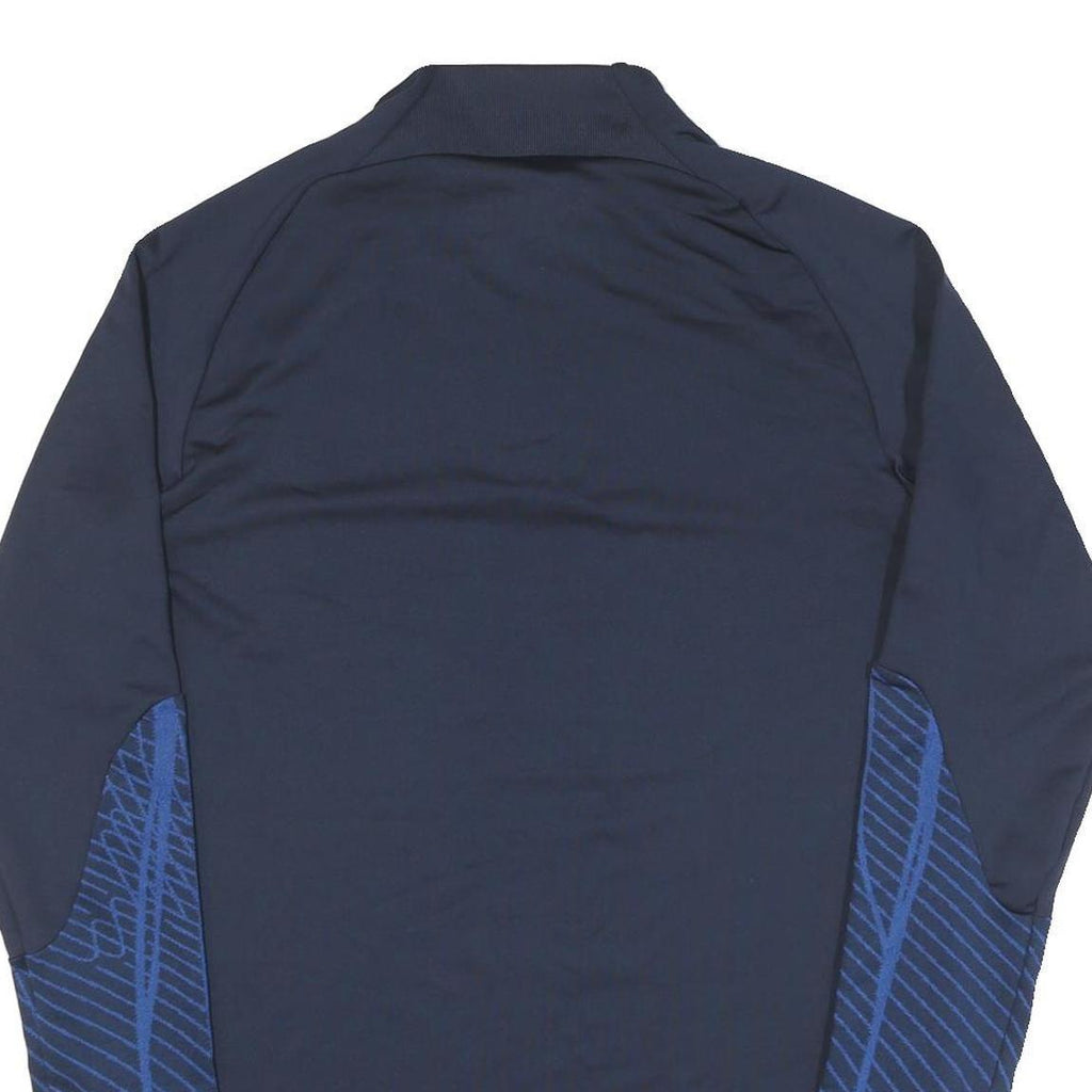 NIKE Mens Navy & Blue Quarter Zip S Sports Performance Sweatshirt
