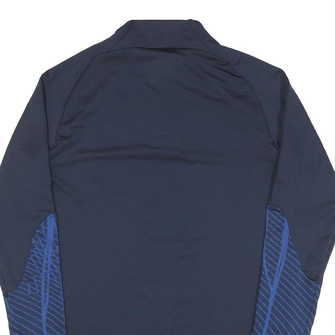 NIKE Mens Navy & Blue Quarter Zip S Sports Performance Sweatshirt