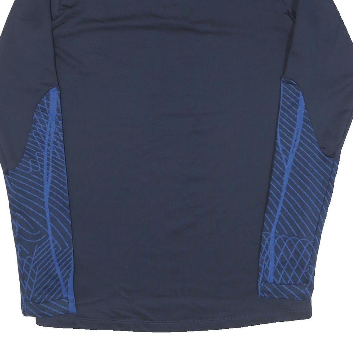 NIKE Mens Navy & Blue Quarter Zip S Sports Performance Sweatshirt