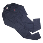 DICKIES Mens Navy Blue Classic Cotton Blend Regular Fit Dungarees L W40 L32
