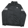 ADIDAS Womens Black Zip Up Athletic Jacket XL Polyester Blend Plain Lightweight