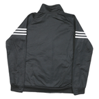 ADIDAS Womens Black Zip Up Athletic Jacket XL Polyester Blend Plain Lightweight