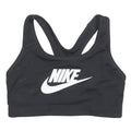 NIKE Womens Black Sports Bodysuit Sleeveless Crew Neck M Logo Activewear