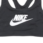 NIKE Womens Black Sports Bodysuit Sleeveless Crew Neck M Logo Activewear