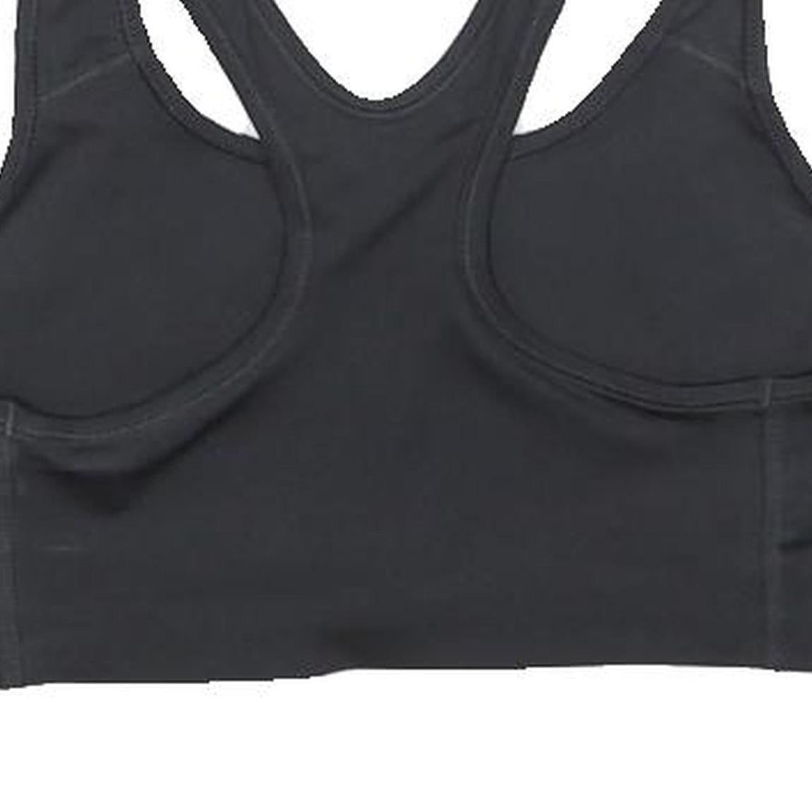 NIKE Womens Black Sports Bodysuit Sleeveless Crew Neck M Logo Activewear