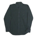 NAUTICA Mens Green & Blue Check Shirt M Button-Down Collar Long Sleeve Casual