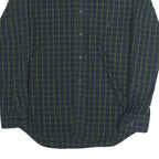 NAUTICA Mens Green & Blue Check Shirt M Button-Down Collar Long Sleeve Casual