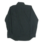 NAUTICA Mens Green & Blue Check Shirt M Button-Down Collar Long Sleeve Casual
