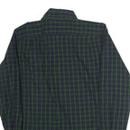 NAUTICA Mens Green & Blue Check Shirt M Button-Down Collar Long Sleeve Casual