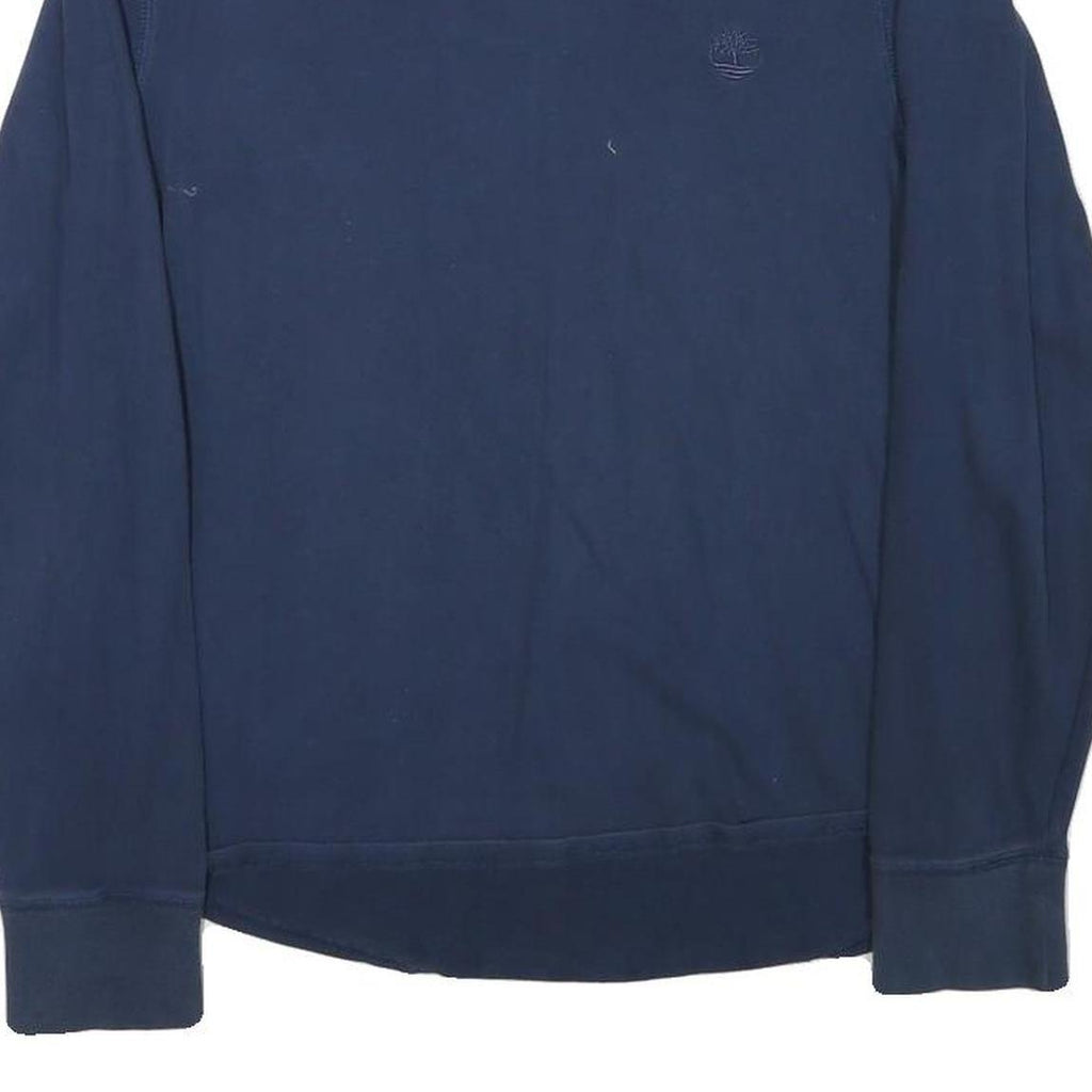 TIMBERLAND Mens Blue Crew Neck S Cotton Blend Pullover Sweatshirt Casual Wear